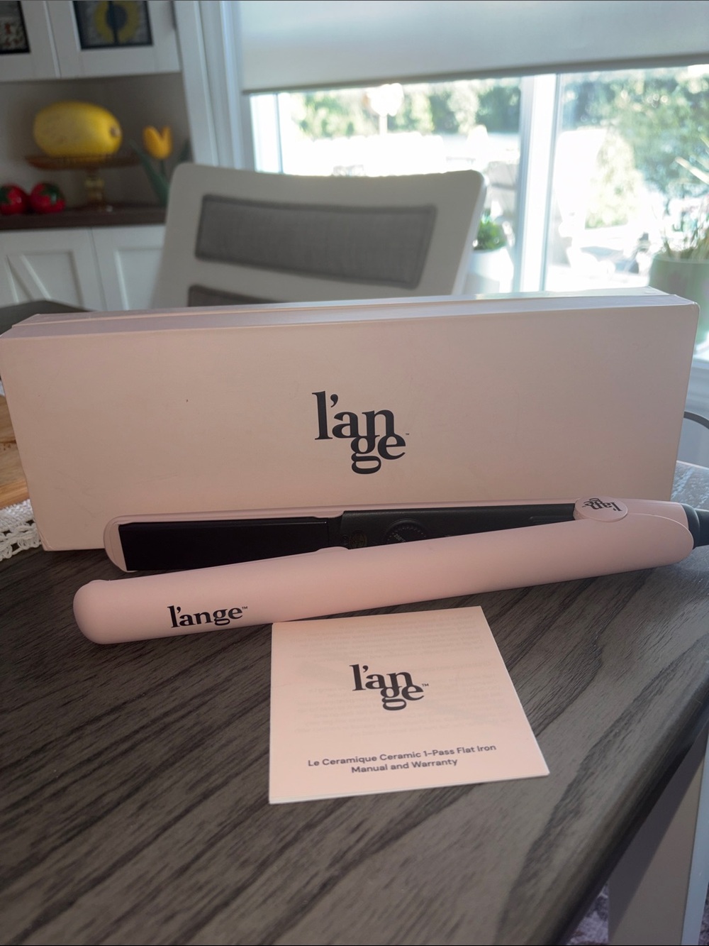 Lange Pink Ceramic 1-Inch Flat Iron Hair Straightener